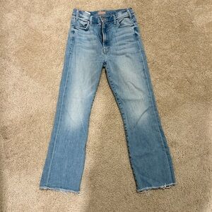 MOTHER hustler ankle fray size 28